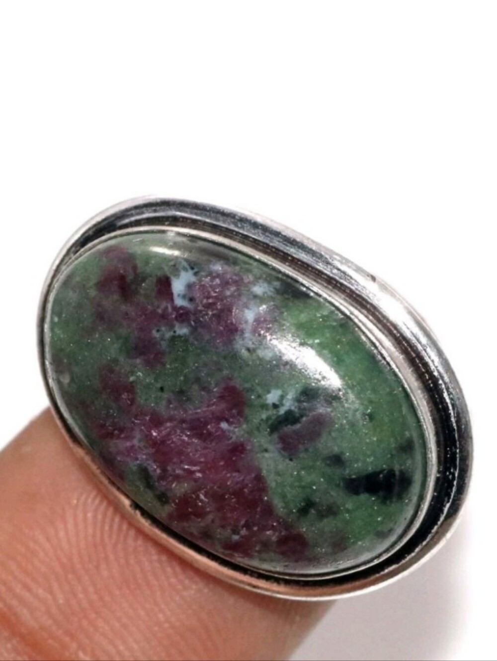 Ruby Zoisite Gemstone Jewelry 925 Sterling Silver Handmade Ring